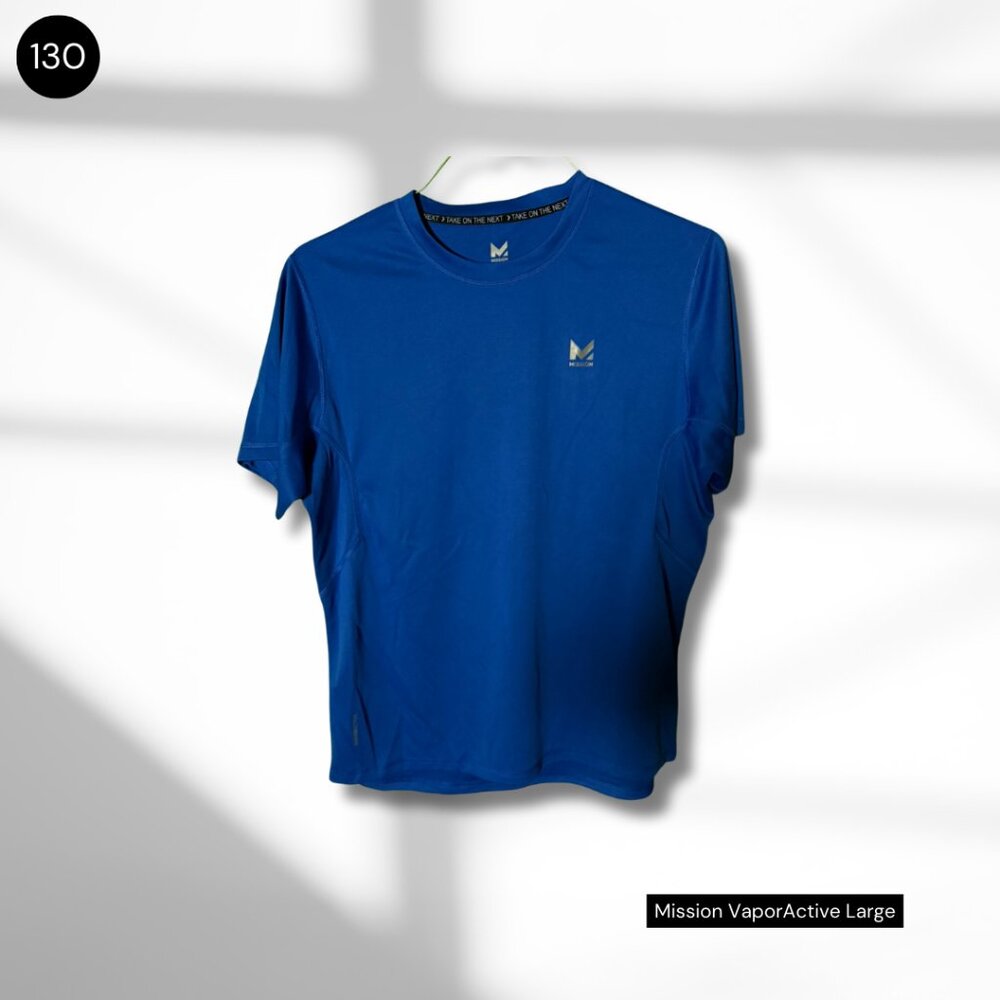 Mission VaporActive Performance Tee in Blue